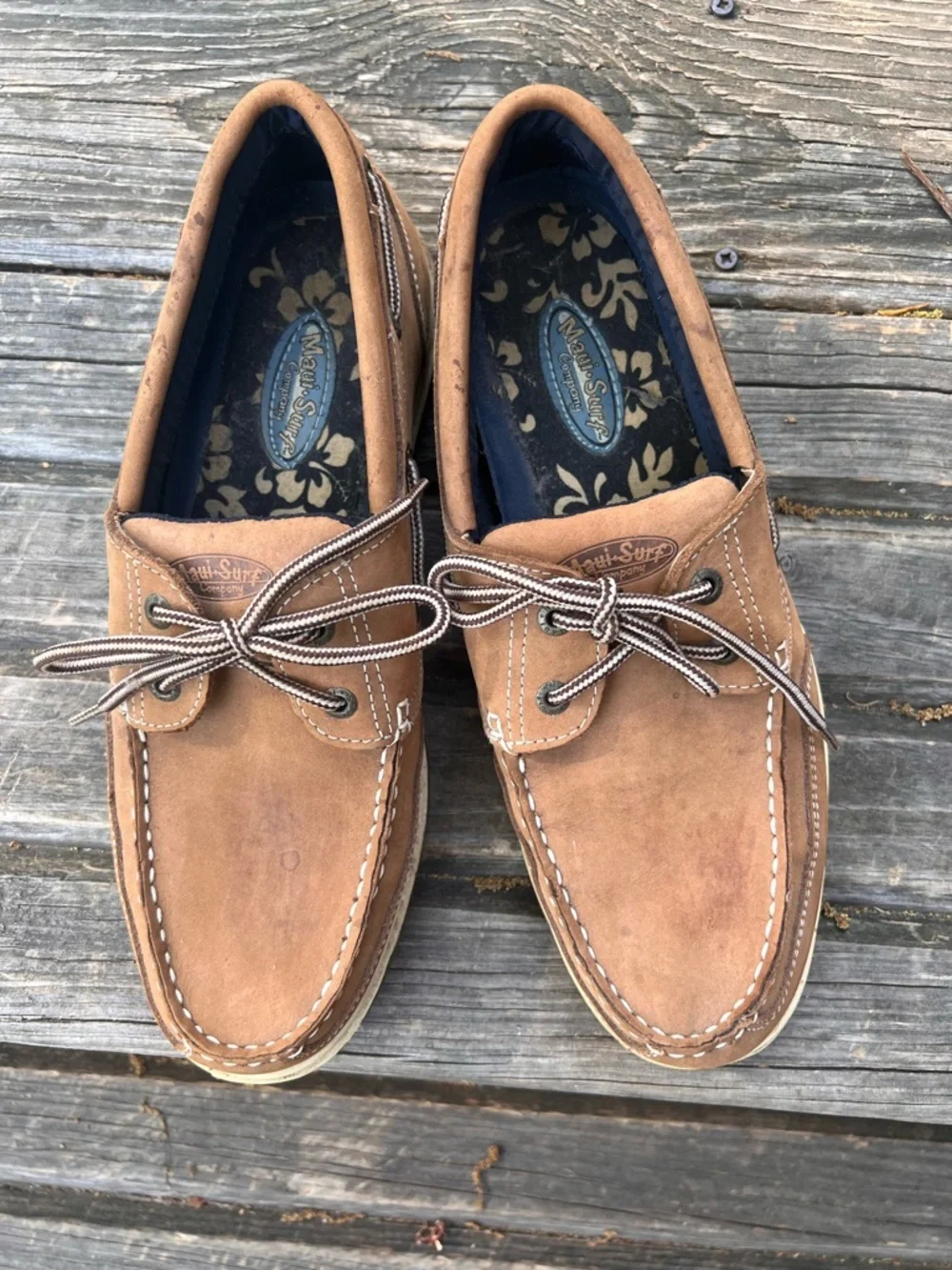 Maui surf Men’s Tan Boat Shoes